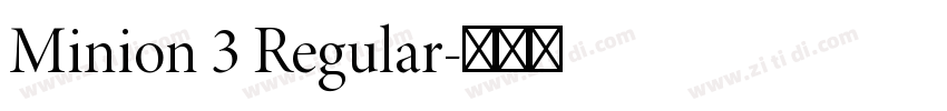 Minion 3 Regular字体转换